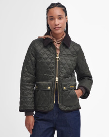Beadnell Fitted Quilted Jacket Sage-Ancient