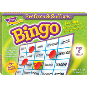 Prefixes & Suffixes Bingo Game