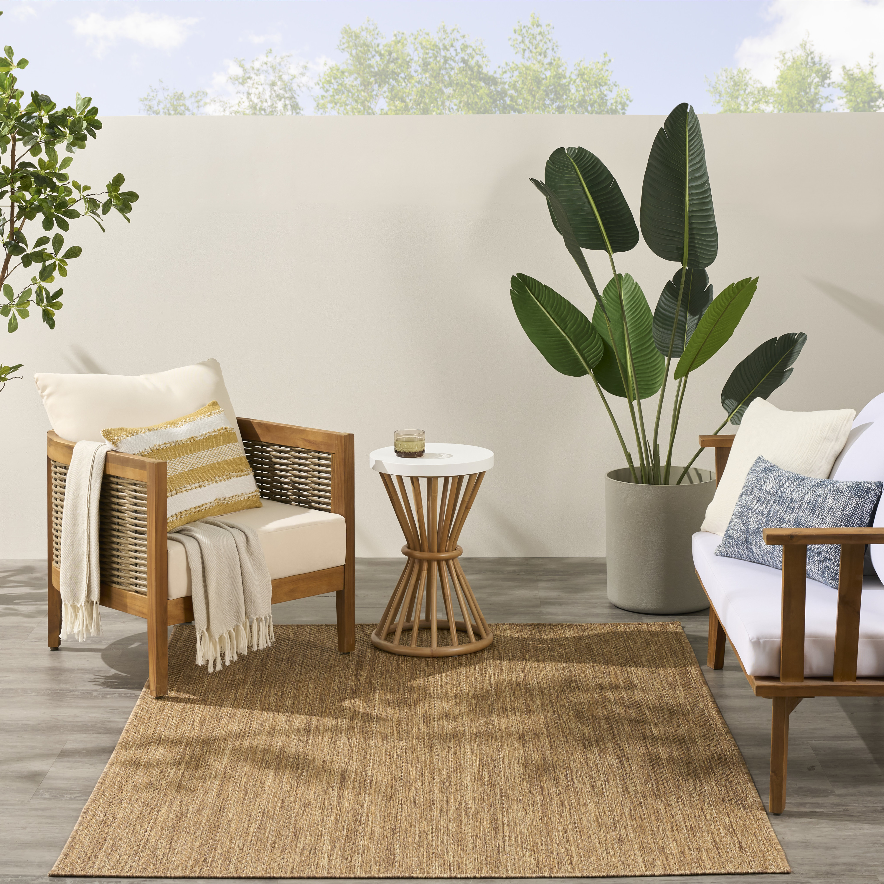 Nourison Horizon Indoor/Outdoor 5' x 7' Natural Modern Rug