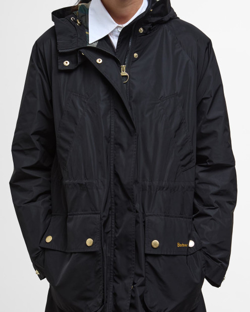 Una Showerproof Parka Black/Ancient Tartan