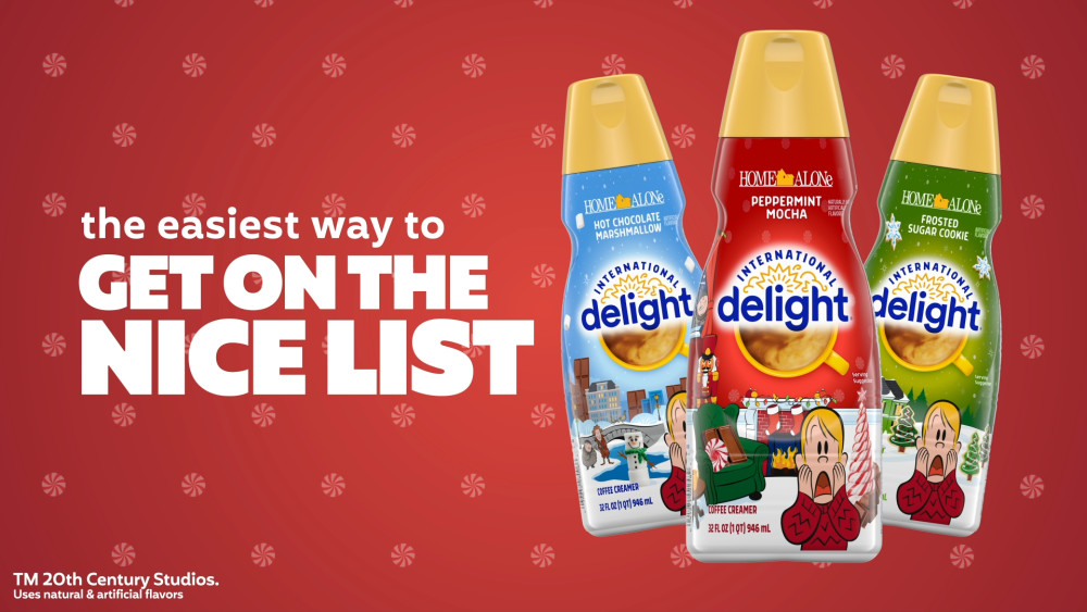 thumbnail video image 2 of International Delight Home Alone Peppermint Mocha Coffee Creamer Bottle, 32 FL OZ, 2 of 15