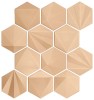 Geometal Champagne Gold 3″ Hexagon Mosaic Satin