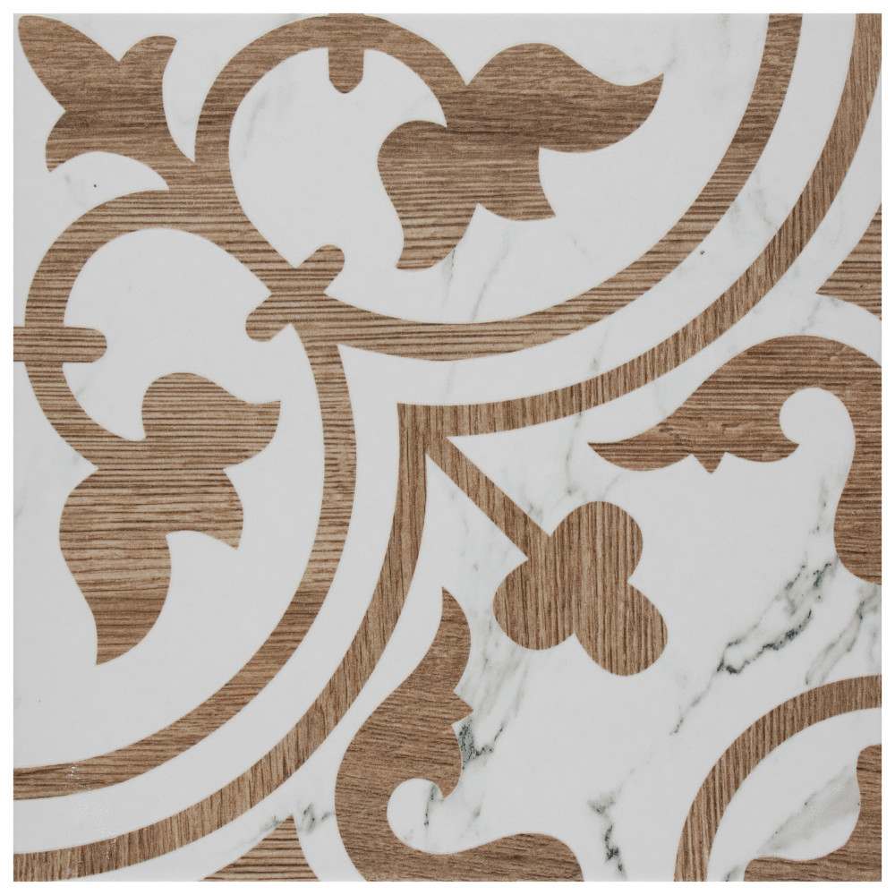 Llama Arte Loire Noce 9-3/4 in. x 9-3/4 in. Porcelain Floor and Wall Tile