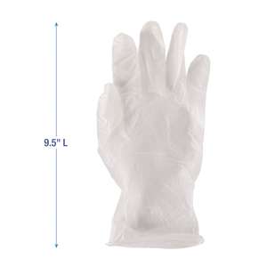 Boardwalk, General Purpose Gloves, Vinyl, 2.6 mil, Powder Free, S, Clear