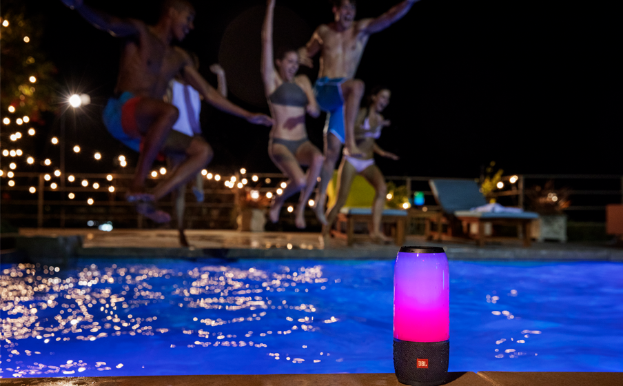 JBL Pulse 3, Waterproof portable Bluetooth speaker with 360° lightshow and sound