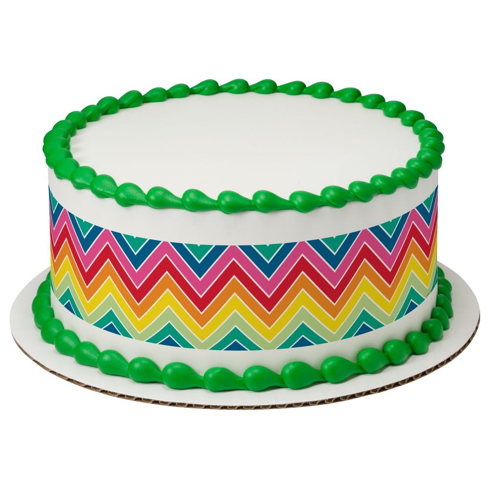 Image Cake Rainbow Zig Zag