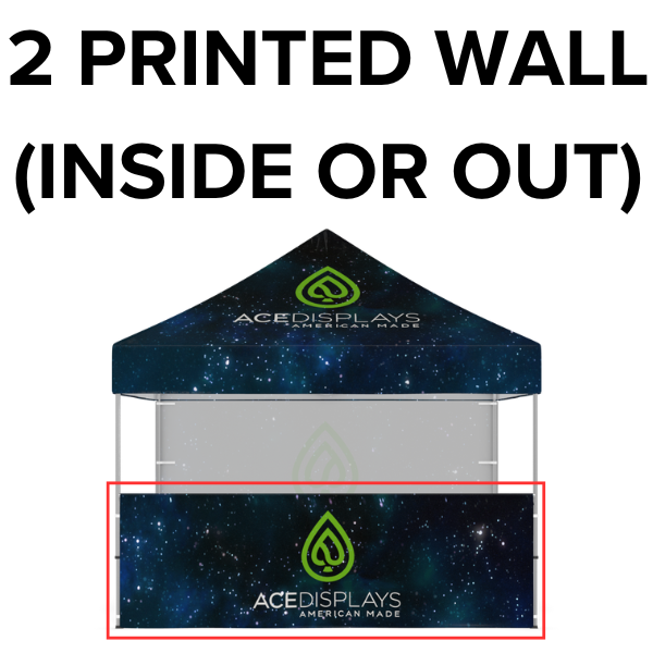 (2) 10'w Half Wall Printed Graphics & Stabilizing Bars