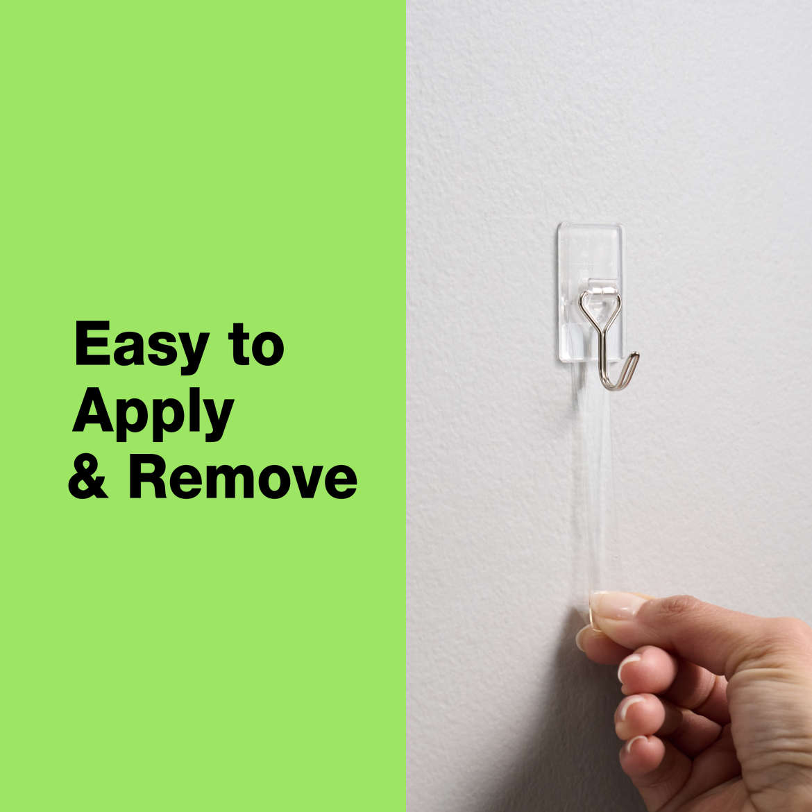 FrogTape reMOVEables™ Medium Clear Wire Hook Application Image 3