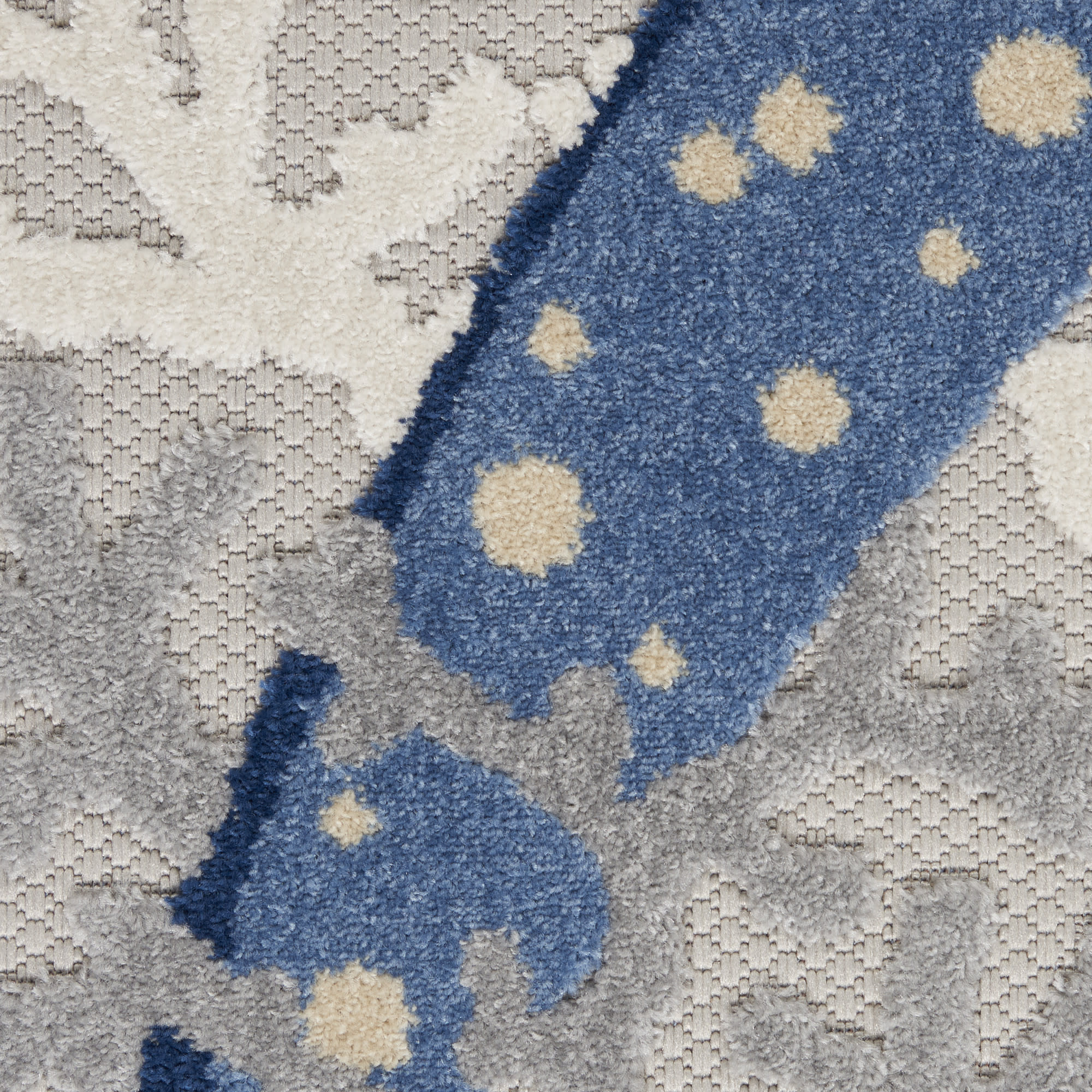 Nourison Aloha 5'3" x 7'5" Blue Grey Coastal, Nautical & Beach Rug