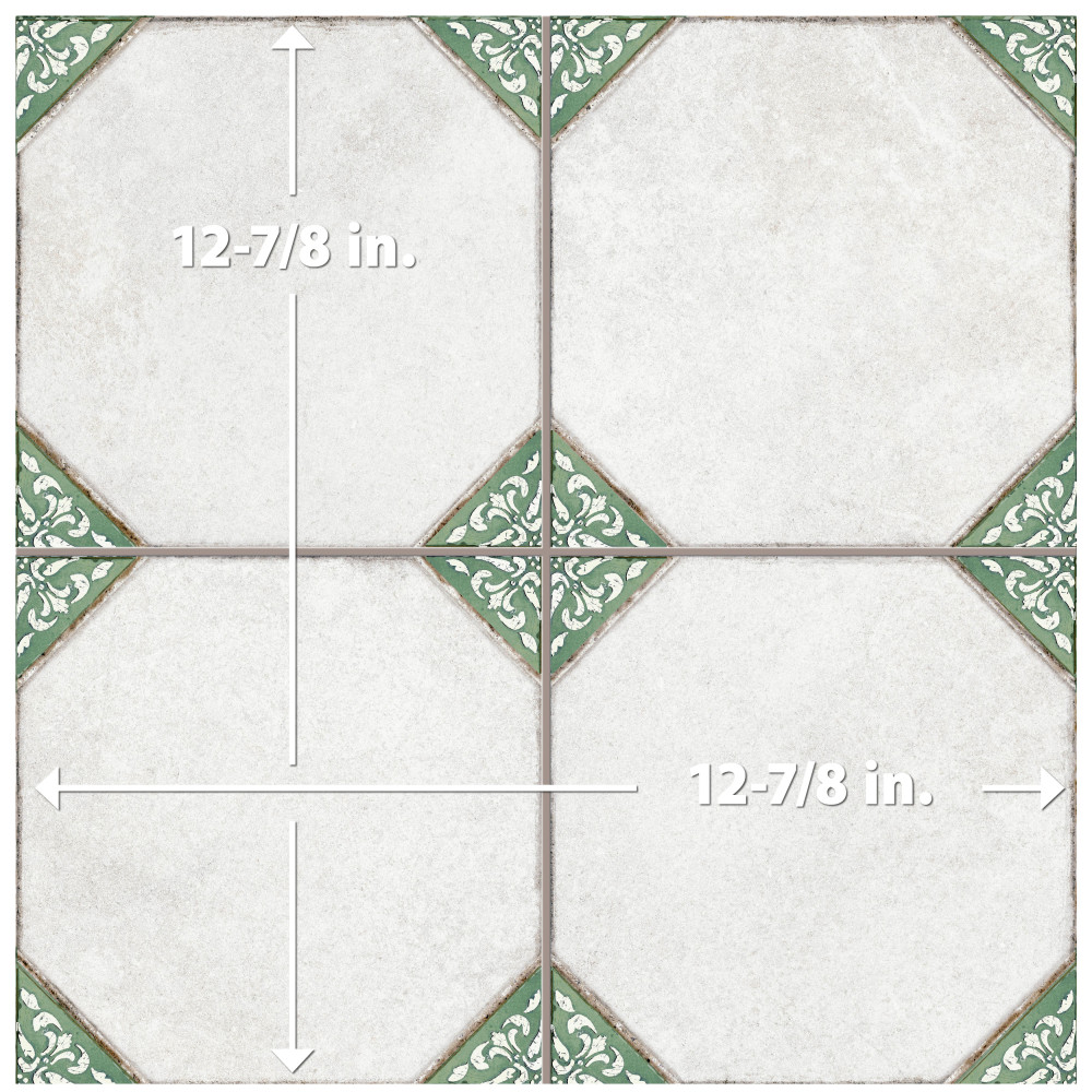 Englishtown Garden 12-7/8 in. x 12-7/8 in. Porcelain Floor and Wall Tile