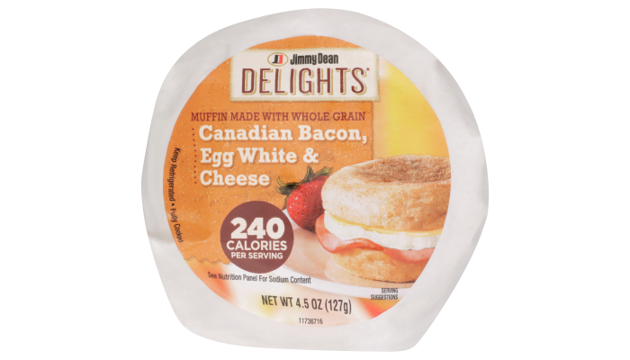 Jimmy Dean Delights® Butcher Wrapped Canadian Bacon, Egg White & Cheese Whole Grain Muffin_image_3