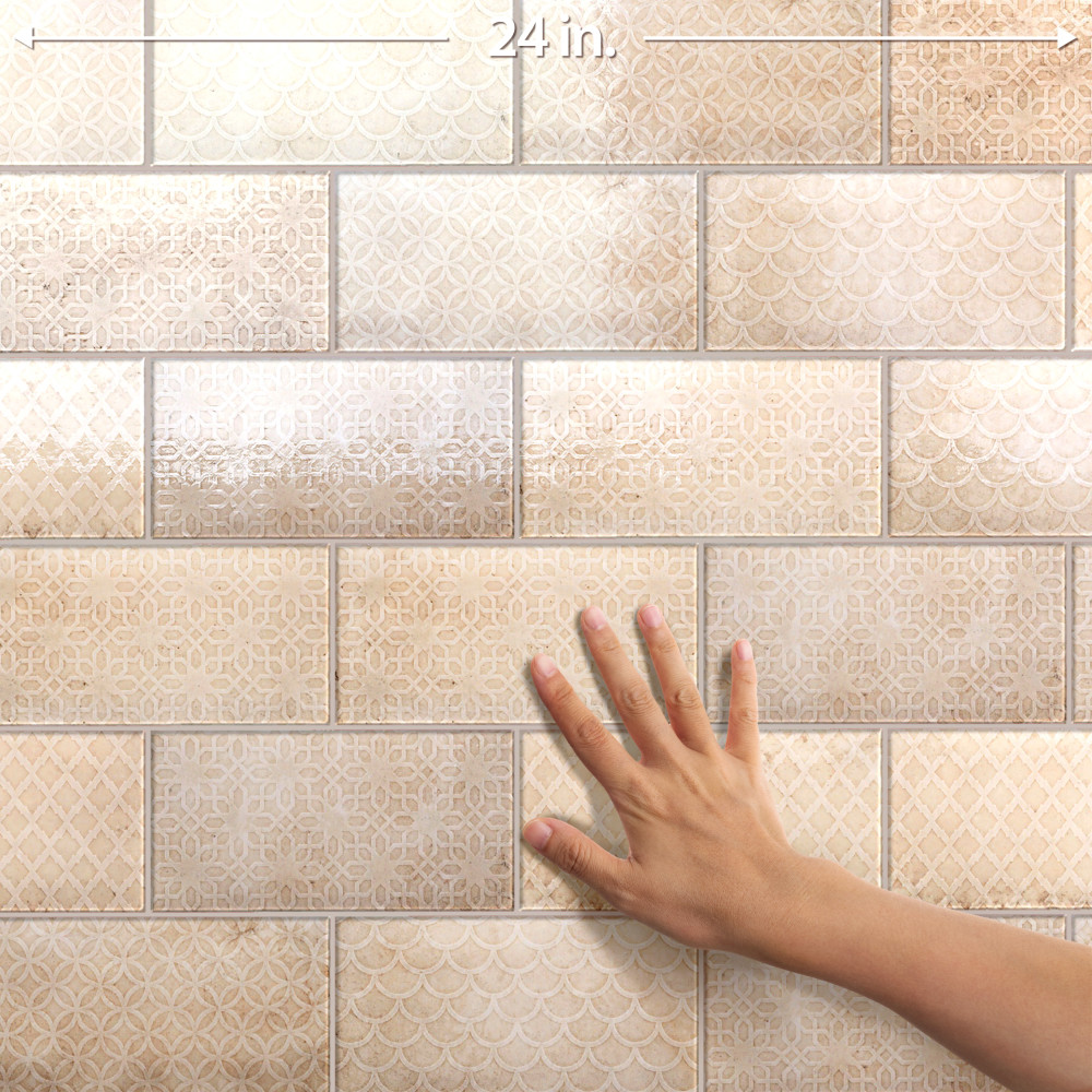 Camden Decor Bone 4 in. x 8 in. Ceramic Wall Tile