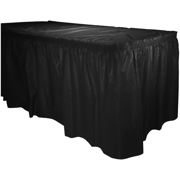 Black Plastic Table Skirt