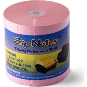 Zip Notes Refill Paper, Pink
