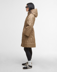 Celine Quilted Jacket Military Brown/Hessian Tartan