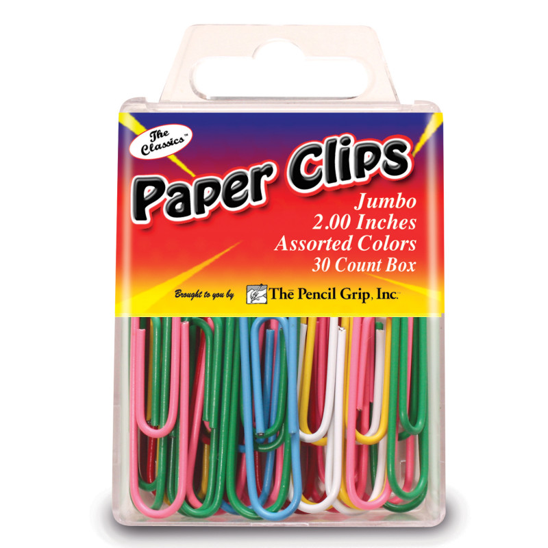 The+Classics+Paper+Clips%2C+2%22%2C+Assorted+Colors%2C+Pack+of+30