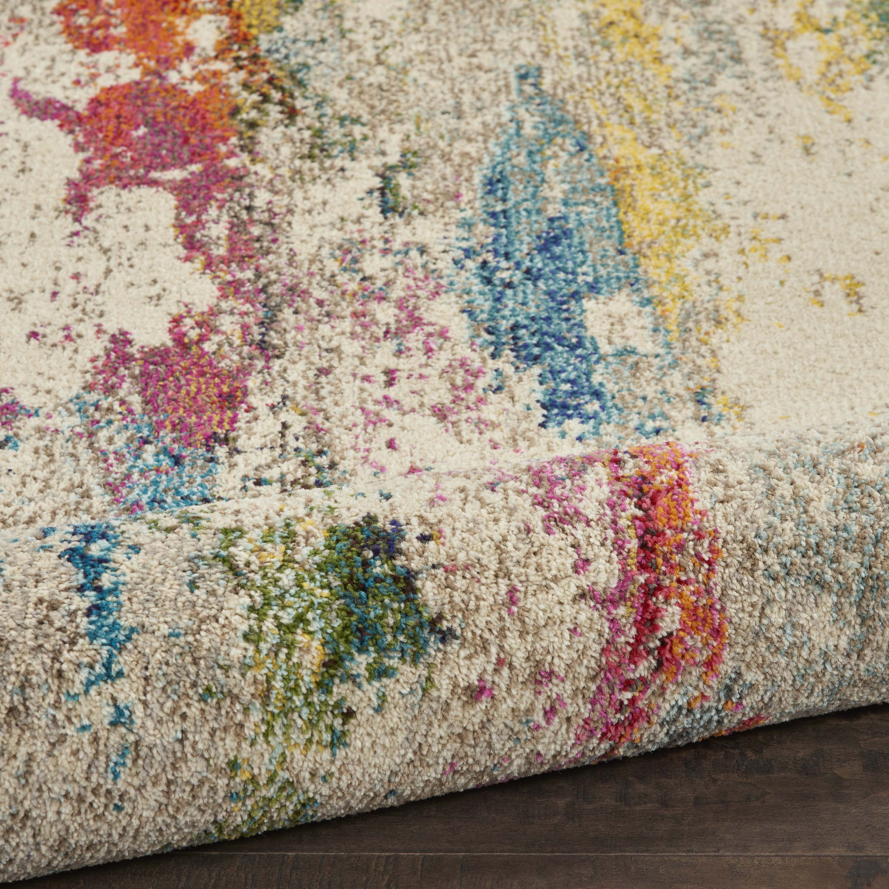 Nourison Celestial 2' x 6' Ivory Multicolor Modern & Contemporary Indoor Rug