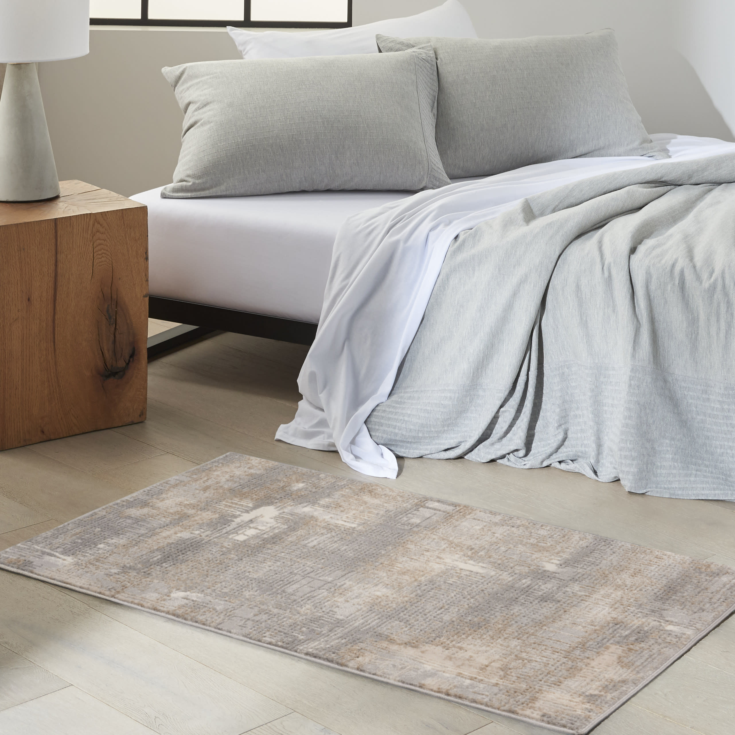 Calvin Klein CK950 Rush 3'2" x 5' Grey Beige Modern Indoor Rug