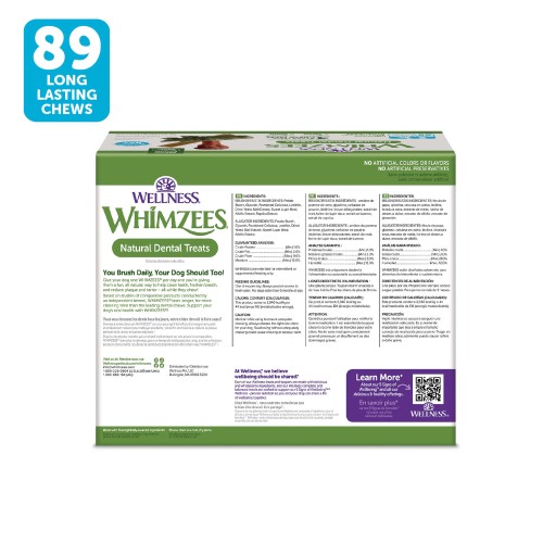 WHIMZEES Variety of Shapes back packaging