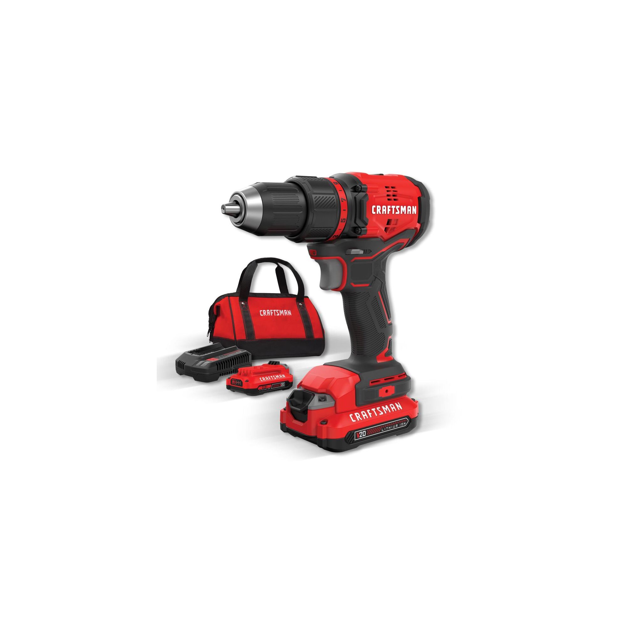 View of CRAFTSMAN Drills: Compact and additional tools in the kit