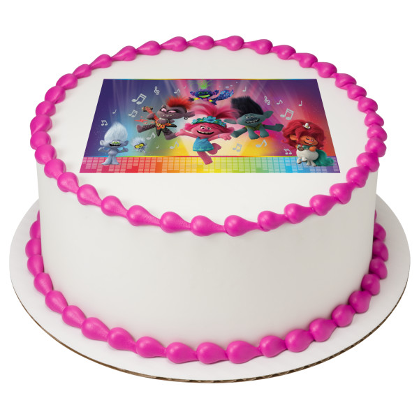 DreamWorks Trolls World Tour Great Vibes! PhotoCake® Edible Image®