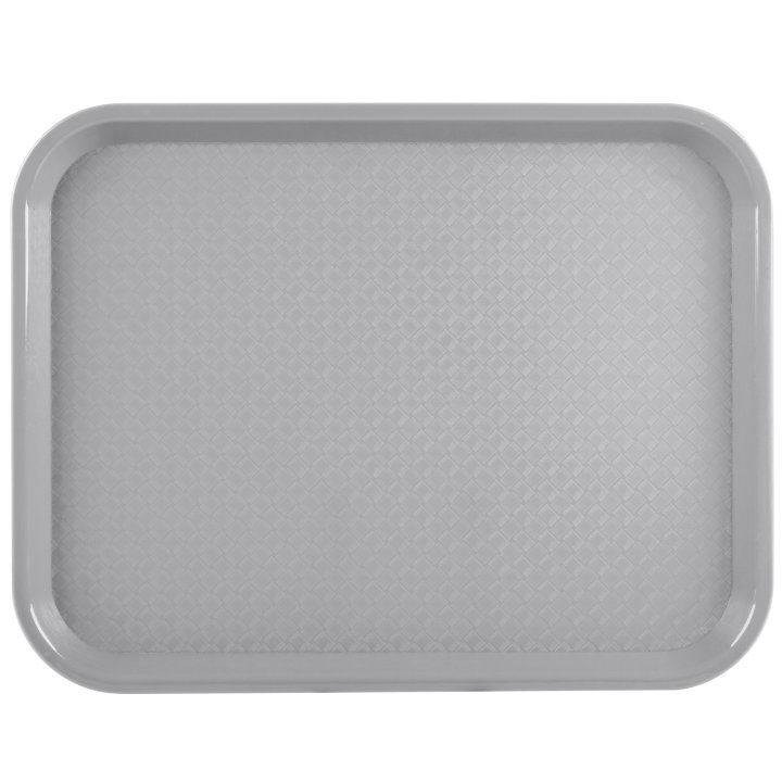 10" x 14" polypropylene fast-food tray in gray