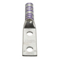 Long Barrel Flex Lug, 2-Hole, Tin Plated, 4/0 AWG, Purple