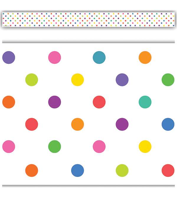 Colorful Dots Straight Border Trim