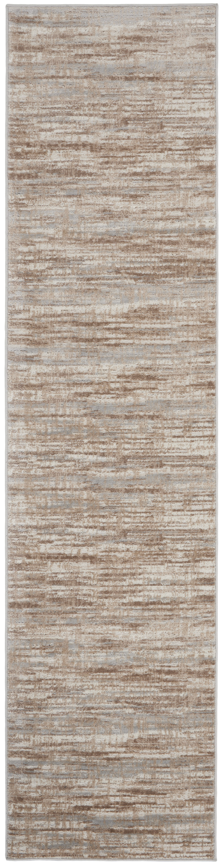 Nourison Elation 2'2" x 16' Ivory Grey Modern Indoor Rug