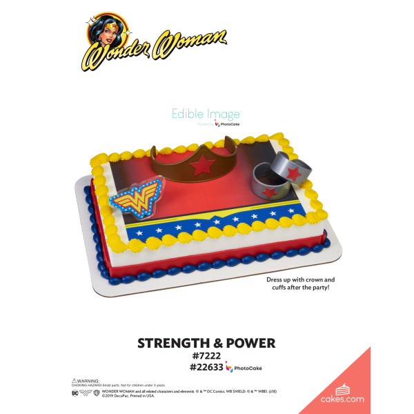 Wonder Woman™ Strength & Power The Magic of Cakes® PhotoCake® Enhanced Background Page