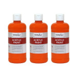 Handy Art&reg; Acrylic Paint 16 oz, Chrome Orange, Pack of 3 RPC101025-3