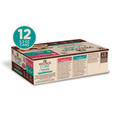 Wellness CORE Signature Selects Seafood Variety Pack back packaging