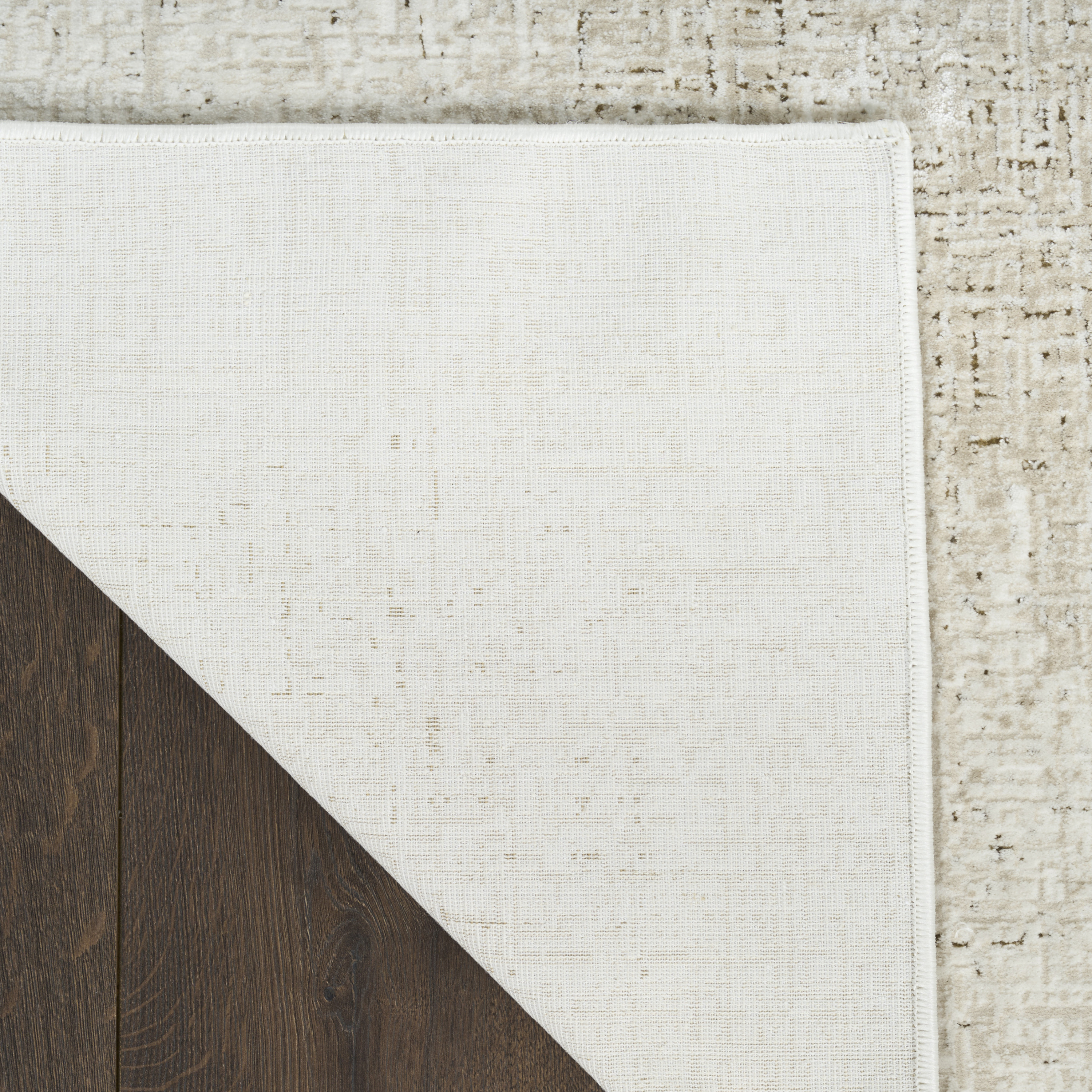 DKNY Grand Street 6' x 9' Ivory Beige Modern Indoor Rug