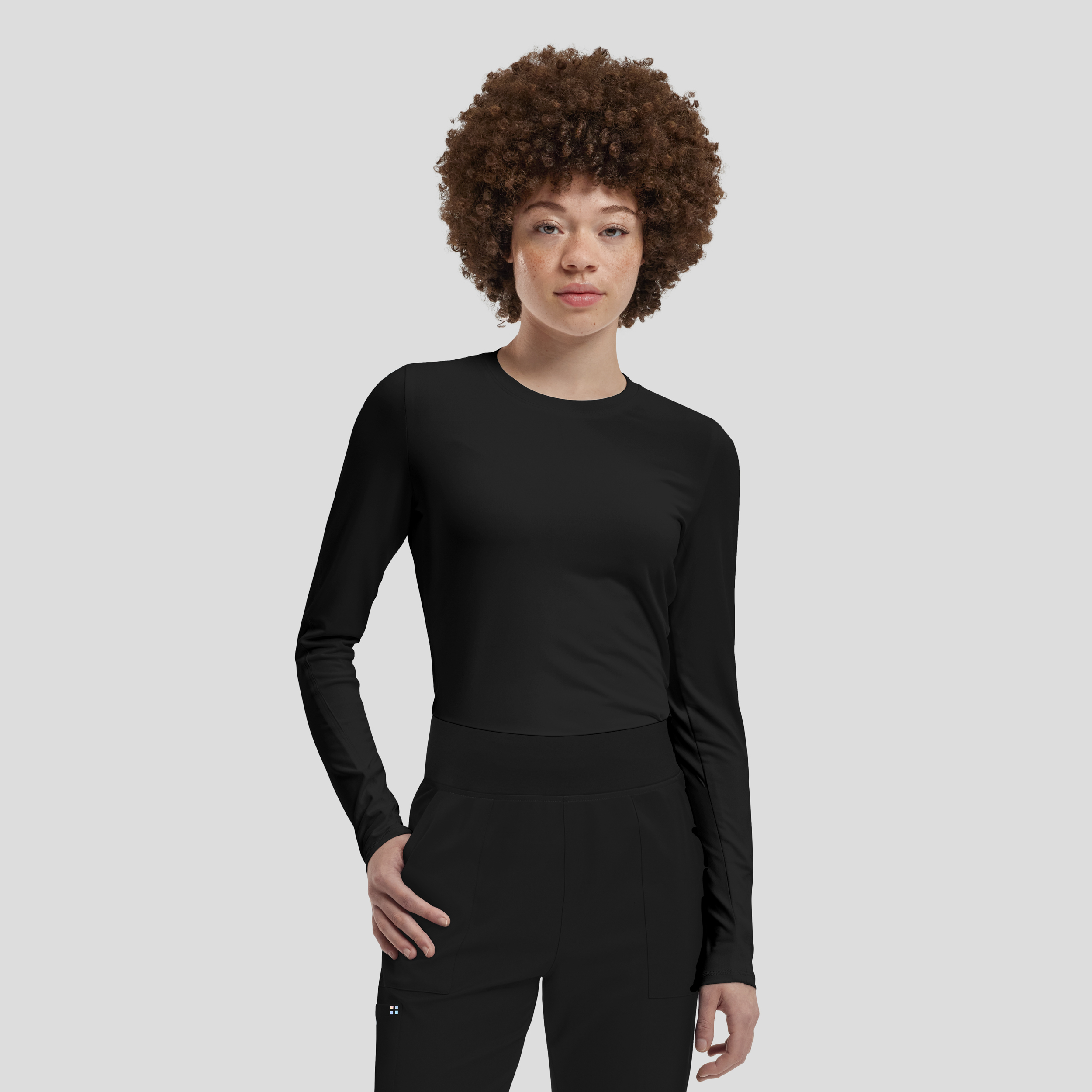 White Cross VIBE Women&#8216;s 1-Pocket Long-Sleeve Tee-White Cross