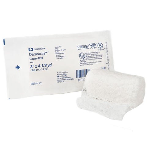 Dermacea™ Sterile Fluff Bandage Roll, 3 Inch x 4-1/8 Yard, 3-Ply