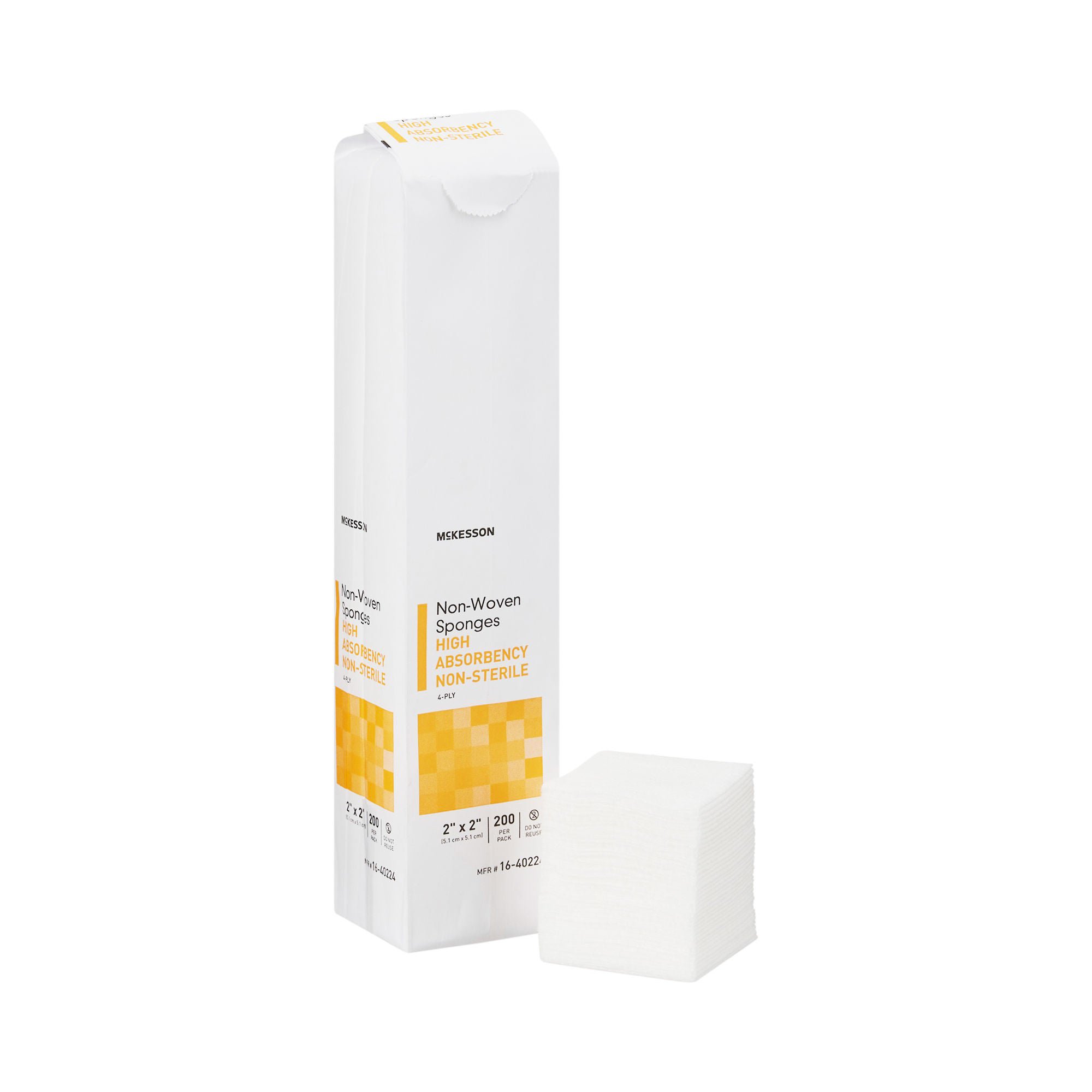 McKesson Nonwoven Sponge, 2 x 2 Inch, Four Ply