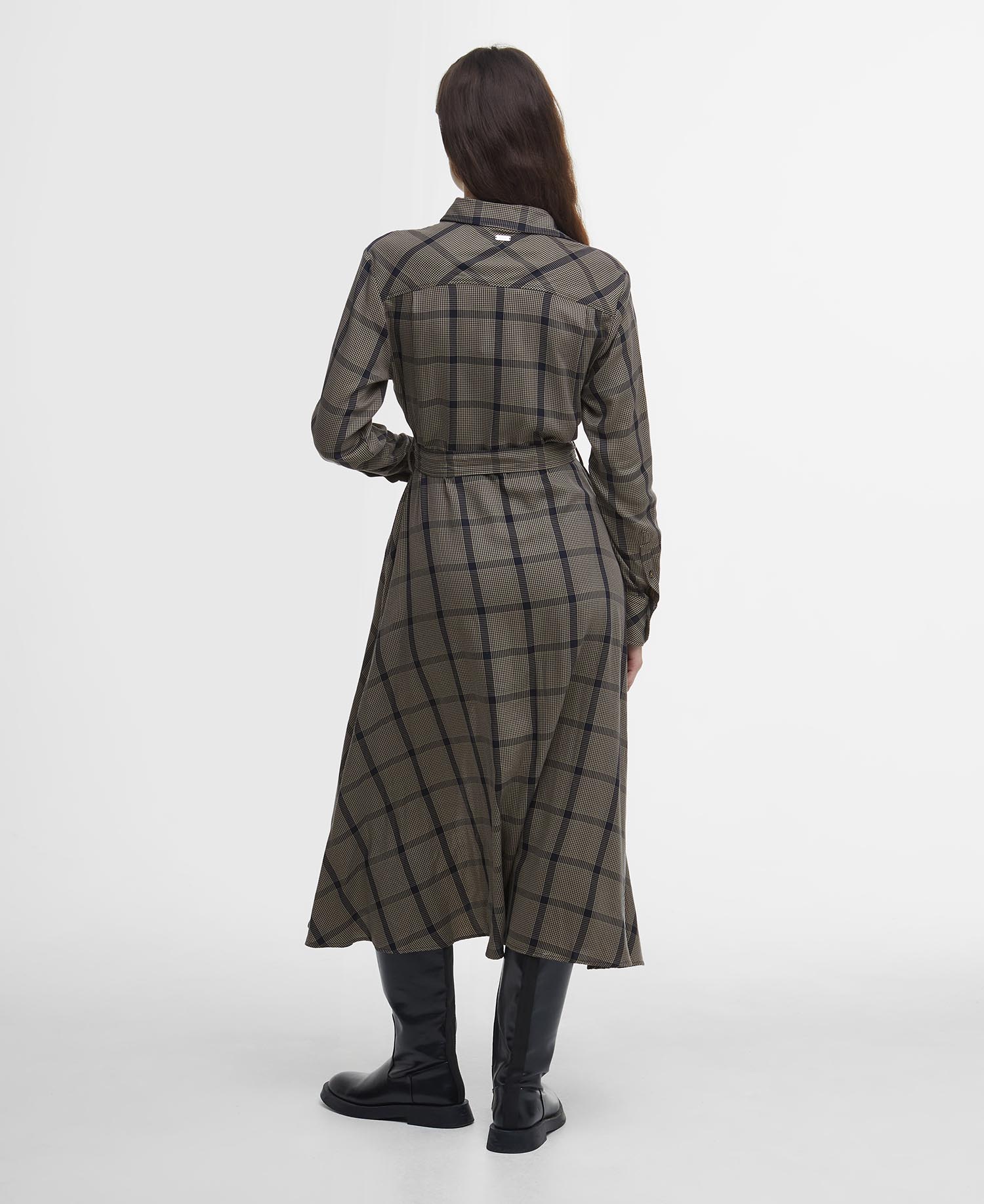 Claudia Check Midi Dress image number 2