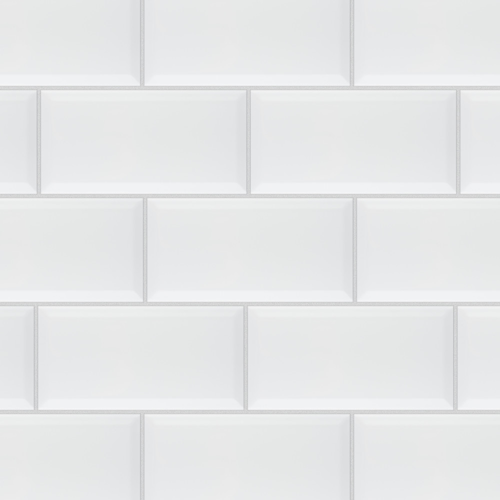 Santorini Biselado Blanco 4 in. x 7-7/8 in. Ceramic Wall Tile