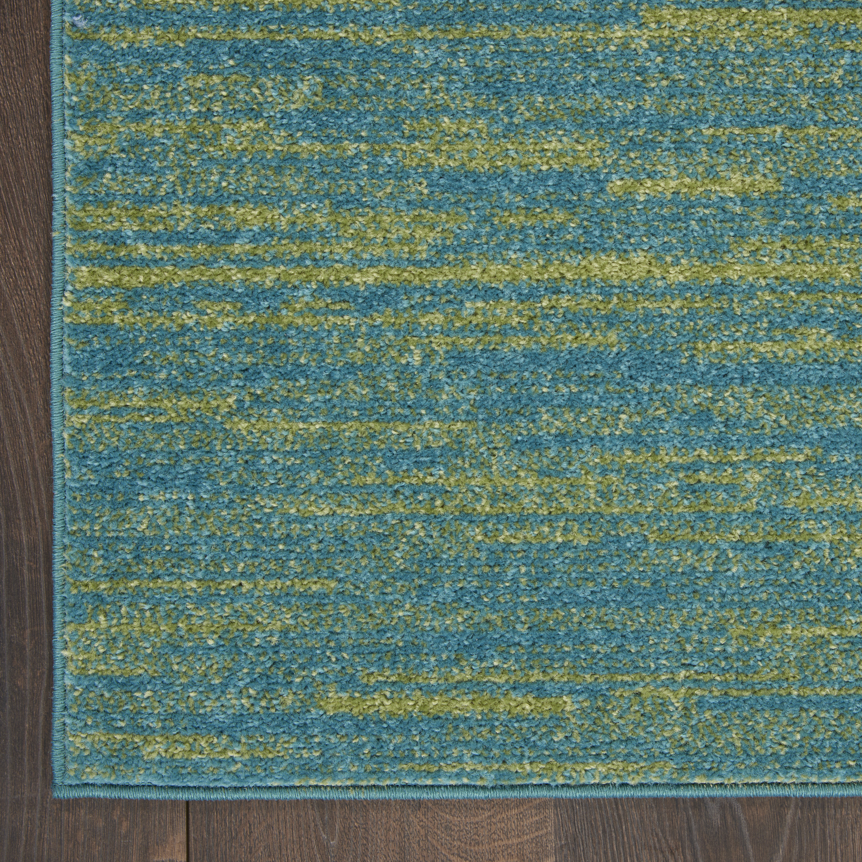 Nourison Nourison Essentials 7' x Square Blue Green Outdoor Rug
