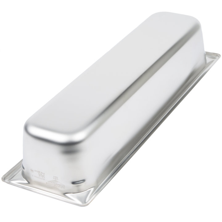 Half-long-size 4-inch-deep Super Pan 3® stainless steel steam table pan