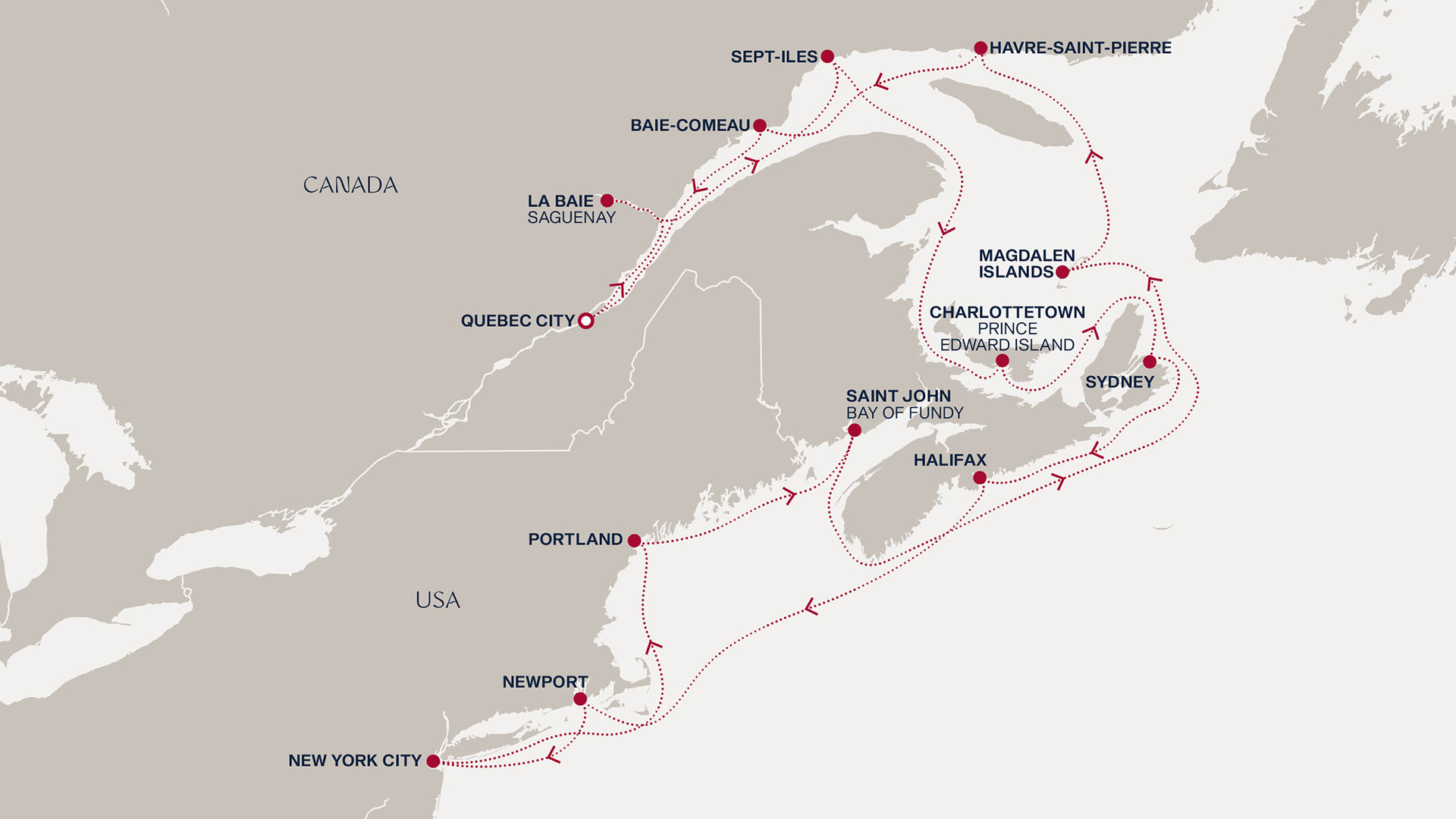 Itinerary map