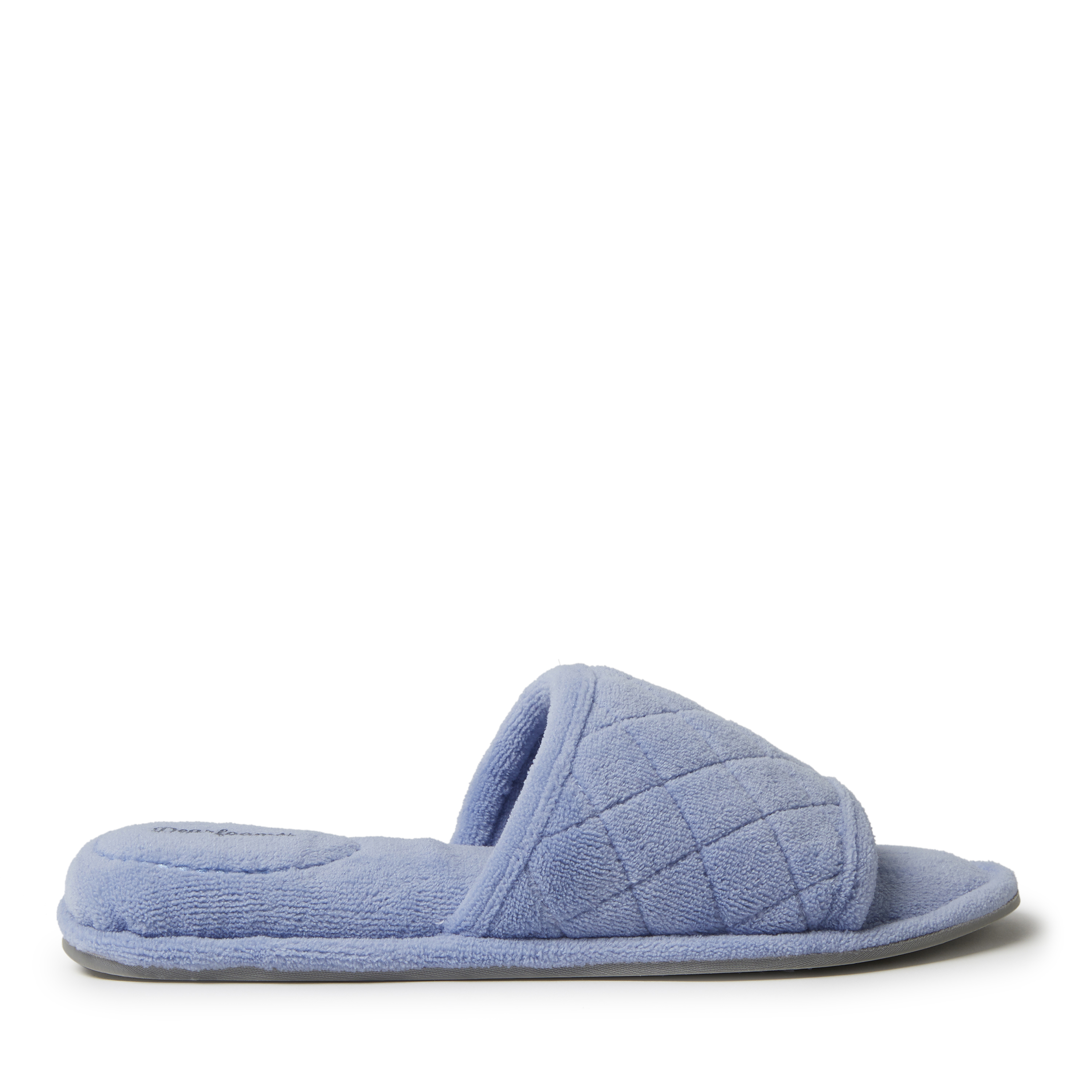 Dearfoams Women's Beatrice Quilted Microfiber Terry Shower Slide House Slipper - 第 17/34 張圖片