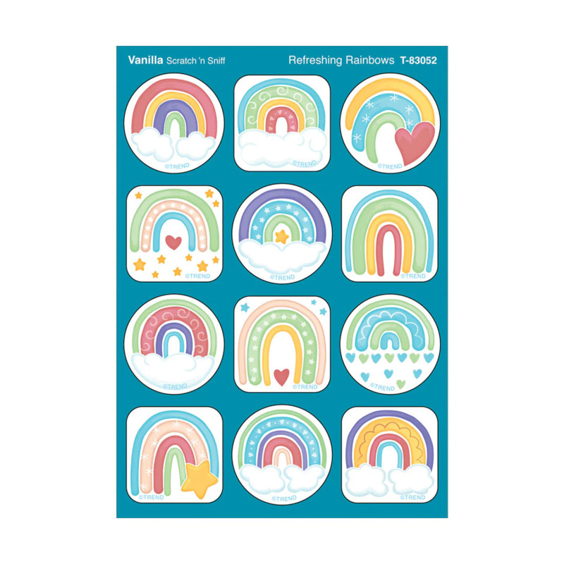 Refreshing Rainbows, Vanilla Scent Scratch 'n Sniff Stinky Stickers®, Pack of 48