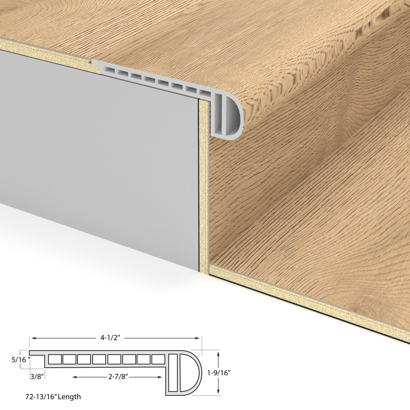 Cypress Preserve Laguna Vinyl Stair Nosing Flush view 4