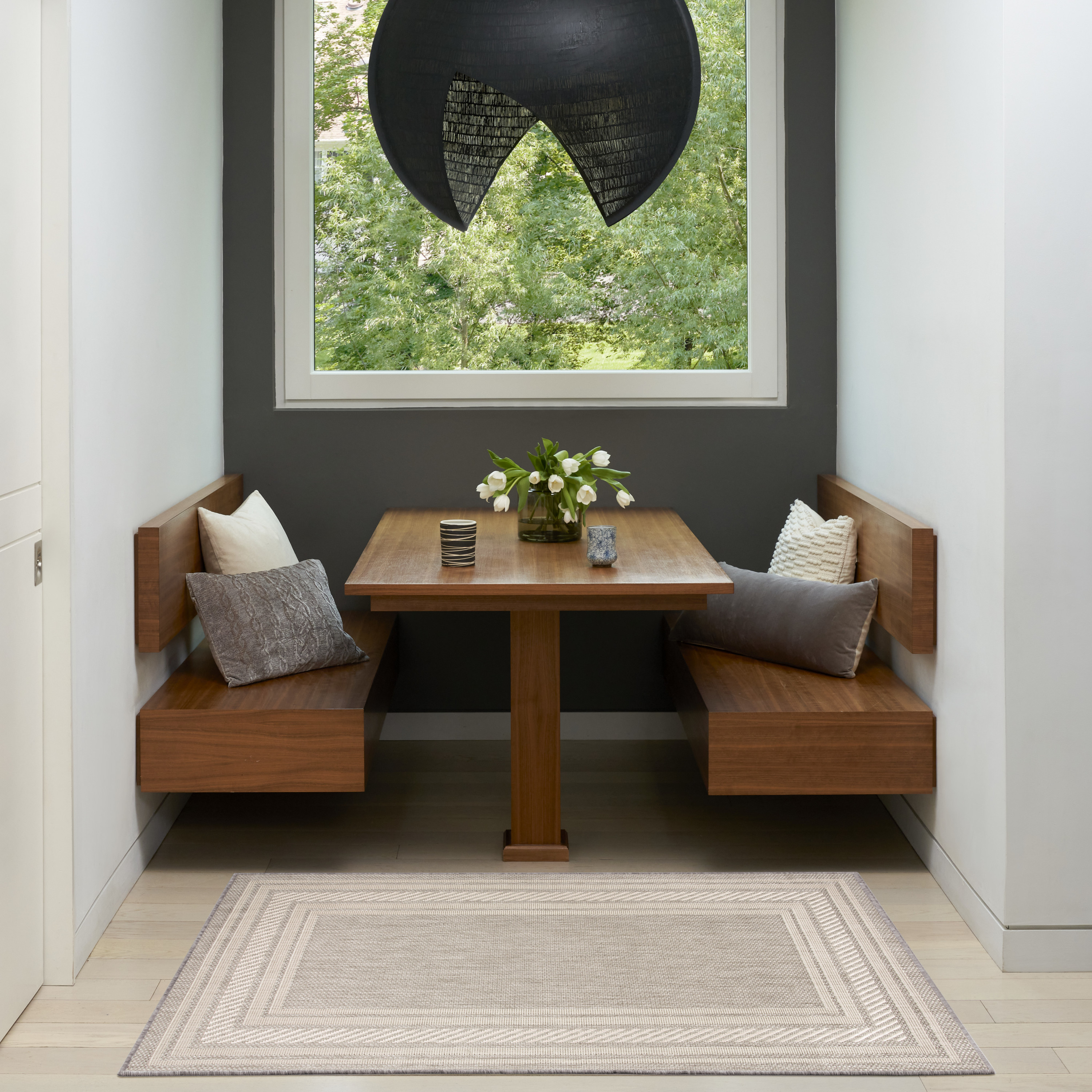 Nourison Horizon Indoor/Outdoor 3' x 5' Grey Modern Rug