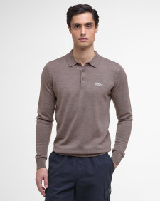 Polo Merlin in lana merino Dark Brindle