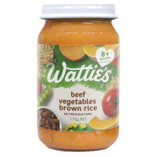 Wattie's® Beef Vegetables & Brown Rice 8+ months 170g
