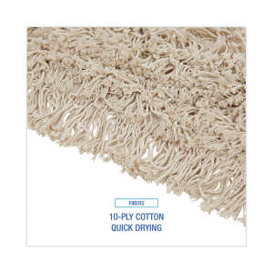 Boardwalk, Cotton Pocket Dust Mop, 24"W, White