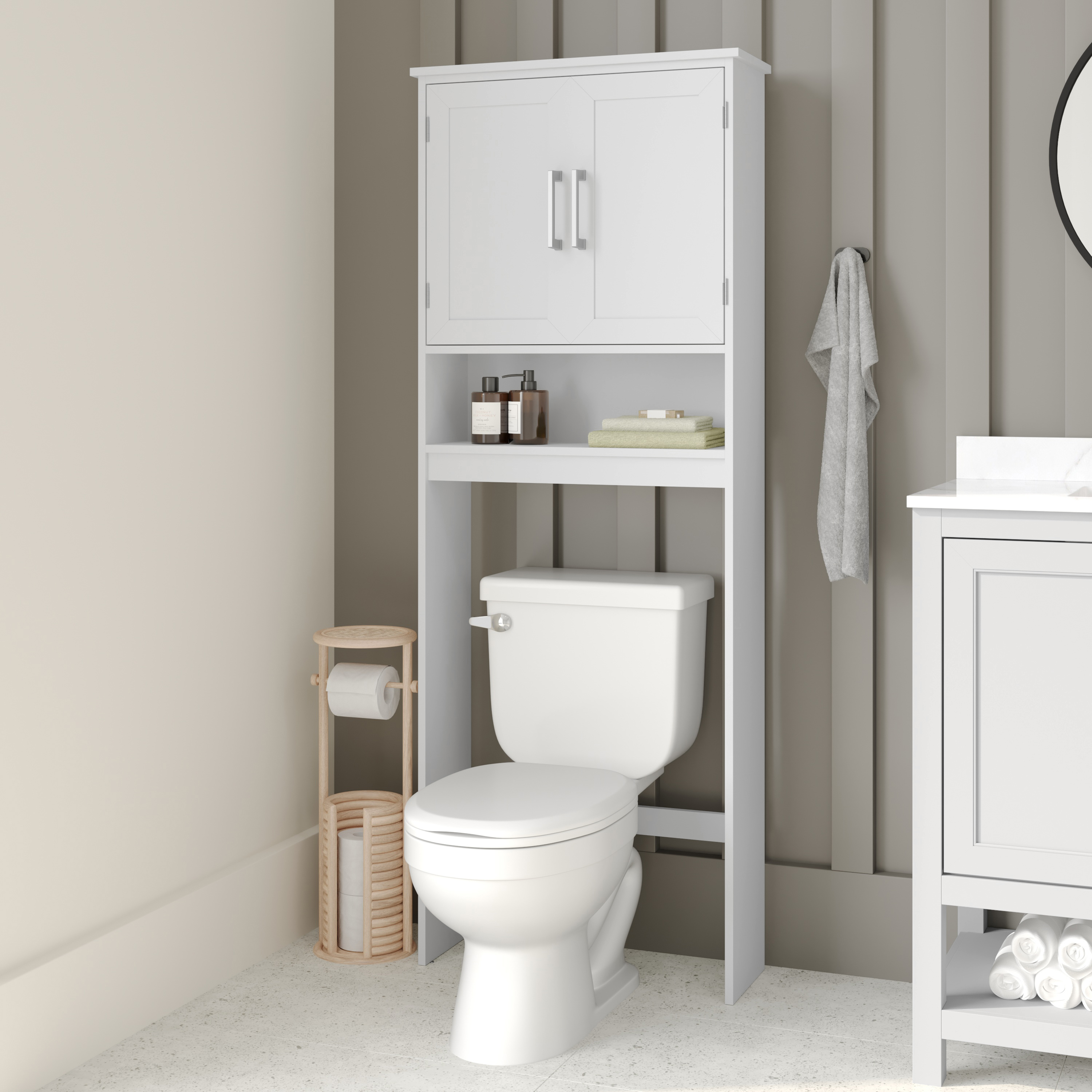 Vesta Over the Toilet Cabinet Storage Bathroom Organizer with In-Cabinet Adju... - Picture 2 of 25