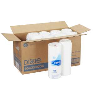 Dixie, WiseSize™, Dome Plastic Hot Cup Lids, Fits 10 oz to 16 oz, White